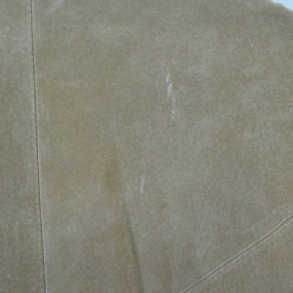 Terry Lewis Tan Suede Leather Fringe Poncho Cape Toggle Button Missy - Picture 4 of 8